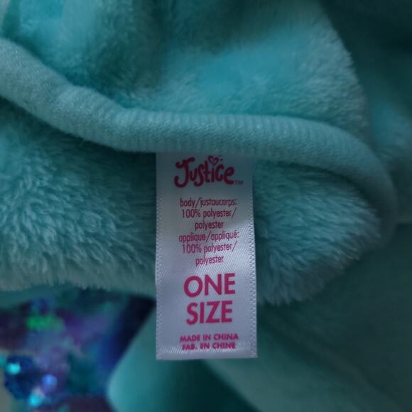 Justice Mermaid Tail Sleeping Bag Reversible Sequins, Blue Fleece, One Size - Picture 4 of 4